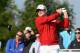 PRAGUE, CZECH REPUBLIC - AUGUST 22: Jamie Donaldson of Wales plays his first shot on the 14th tee during day two of D+D REAL Czech Masters at Albatross Golf Resort on August 22, 2014 in Prague, Czech Republic. (Photo by Tony Marshall/Getty Images)