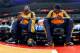 WASHINGTON, DC - MAY 15: Lance Stephenson #1 and Roy Hibbert #55 sit on the bench before a game against the Washington Wizards in Game Six of the Eastern Conference Semifinals during the 2014 NBA Playoffs on May 15, 2014 at the Verizon Center in Washingto