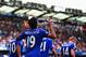 LONDON, ENGLAND - AUGUST 23: Diego Costa of Chelsea celebrates after scoring their first goal during the Barclays Premier League match between Chelsea and Leicester City at Stamford Bridge on August 23, 2014 in London, England. (Photo by Paul Gilham/Get
