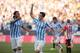 MALAGA, SPAIN - AUGUST 23: Luis Alberto of Malaga CF (R) celebrates with Sergio Sanchez after scoring against Athletic Club Bilbao at La Rosaleda Stadium on August 23, 2014 in Malaga, Spain. (Photo by Sergio Camacho/Getty Images)