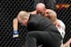 LAS VEGAS - NOVEMBER 21: Ben Saunders (R) knocks out Marcus Davis (L) during their Welterweight Fight at the UFC 106 at Mandalay Bay Events Center on November 21, 2009 in Las Vegas, Nevada. (Photo by Jon Kopaloff/Getty Images)