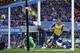 LIVERPOOL, ENGLAND - AUGUST 23: Aaron Ramsey of Arsenal scores his team's first goal during the Barclays Premier League match between Everton and Arsenal at Goodison Park on August 23, 2014 in Liverpool, England. (Photo by Clive Brunskill/Getty Images)