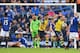 LIVERPOOL, ENGLAND - AUGUST 23: Aaron Ramsey of Arsenal celebrates scoring his team's first goal during the Barclays Premier League match between Everton and Arsenal at Goodison Park on August 23, 2014 in Liverpool, England. (Photo by Laurence Griffiths