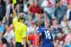 Young was booked for diving again vs. Sunderland