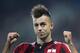 REGGIO NELL'EMILIA, ITALY - AUGUST 23: Stephan El Shaarawy of AC Milan celebrates after scoring the second team's goal during the TIM Preseason Tournament between US Sassuolo, FC Juventus and AC Milan at Mapei Stadium - Citta' del Tricolore on August 23,