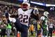 Nov 22, 2012; East Rutherford, NJ, USA; New England Patriots running back Stevan Ridley (22) celebrates his touchdown run against the New York Jets during the second half on Thanksgiving at Metlife Stadium. Patriots defeated the Jets 49-19. Mandatory Cre