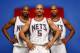 EAST RUTHERFORD, NJ - OCTOBER 3: Vince Carter #15, Jason Kidd #5 and Richard Jefferson #24 of the New Jersey Nets pose during the Nets Media Day on October 3, 2005 in East Rutherford, New Jersey. NOTE TO USER: User expressly acknowledges and agrees that