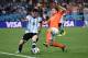 SAO PAULO, BRAZIL - JULY 09: Lionel Messi of Argentina and Daley Blind of the Netherlands compete for the ball during the 2014 FIFA World Cup Brazil Semi Final match between the Netherlands and Argentina at Arena de Sao Paulo on July 9, 2014 in Sao Paulo