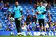LONDON, ENGLAND - AUGUST 23: Mark Schwarzer (L) and Thibaut Courtois of Chelsea prior to the Barclays Premier League match between Chelsea and Leicester City at Stamford Bridge on August 23, 2014 in London, England. (Photo by Paul Gilham/Getty Images)