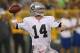 GREEN BAY, WI - AUGUST 22: Matt McGloin #14 of the Oakland Raiders passes during the third quarter of a preseason game against the Green Bay Packers at Lambeau Field on August 22, 2014 in Green Bay, Wisconsin. (Photo by Jonathan Daniel/Getty Images)