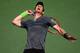 NEW YORK, NY - AUGUST 25: Andy Murray of Great Britain serves against Robin Haase of the Netherlands during his men's singles first round match on Day One of the 2014 US Open at the USTA Billie Jean King National Tennis Center on August 25, 2014 in the