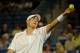 CINCINNATI, OH - AUGUST 11: John Isner of the United States serves against Kevin Anderson of South Africa during a match on day three of the Western & Southern Open on August 11, 2014 in Cincinnati, Ohio (Photo by Jonathan Moore/Getty Images)