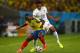 RIO DE JANEIRO, BRAZIL - JUNE 25: Oscar Bagui of Ecuador controls the ball against Loic Remy of France during the 2014 FIFA World Cup Brazil Group E match between Ecuador and France at Maracana on June 25, 2014 in Rio de Janeiro, Brazil. (Photo by Clive