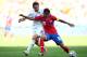 Lampard battles for the ball in his last ever England appearance.