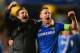 LONDON, ENGLAND - APRIL 08: Frank Lampard and John Terry of Chelsea celebrate victory during the UEFA Champions League Quarter Final second leg match between Chelsea and Paris Saint-Germain FC at Stamford Bridge on April 8, 2014 in London, England. (Phot