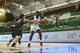 DUBAI, UNITED ARAB EMIRATES - AUGUST 12:Caleb Swanigan of the United States competes for the ball with Hiroto Gunji of Japan during the FIBA U17 World Championships Group Match between Japan and United States of America at Al Shabab Club on August 12, 201