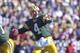 3 Nov 1996: Quarterback Brett Favre of the Green Bay Packers throws the ball during a game against the Detroit Lions at Lambeau Field in Green Bay, Wisconsin. The Packers won the game 28-18. Mandatory Credit: Stephen Dunn /Allsport