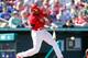 JUPITER, FL - MARCH 2: Xavier Scruggs #83 of the St Louis Cardinals hits the ball against the New York Mets during a spring training game at Roger Dean Stadium on March 2, 2014 in Jupiter, Florida. The Cardinals defeated the Mets 7-1. (Photo by Joel Auerb