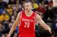 OAKLAND, CA - FEBRUARY 20: Donatas Motiejunas #20 of the Houston Rockets during a game against the Golden State Warriors on February 20, 2014 at Oracle Arena in Oakland, California. NOTE TO USER: User expressly acknowledges and agrees that, by downloading