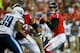 ATLANTA, GA - AUGUST 23: Matt Ryan #2 of the Atlanta Falcons drops back to pass in the first half of a preseason game against the Tennessee Titans at the Georgia Dome on August 23, 2014 in Atlanta, Georgia. (Photo by Kevin C. Cox/Getty Images)