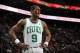 BOSTON, MA - APRIL 4: Rajon Rondo #9 of the Boston Celtics on the court during the game against the Philadelphia 76ers on April 4, 2014 at the TD Garden in Boston, Massachusetts. NOTE TO USER: User expressly acknowledges and agrees that, by downloading a