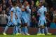 MANCHESTER, ENGLAND - AUGUST 25: Sergio Aguero of Manchester City celebrates scoring the third goal with his team-mates during the Barclays Premier League match between Manchester City and Liverpool at the Etihad Stadium on August 25, 2014 in Manchester,