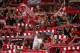 LIVERPOOL, ENGLAND - MAY 3: Liverpool fans wave flags and scarves in the Kop before the UEFA Champions League semi-final second leg match between Liverpool and Chelsea at Anfield on May 3, 2005 in Liverpool, England. (Photo by Laurence Griffiths/Getty Im