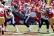 SANTA CLARA, CA - AUGUST 24: Quarterback Philip Rivers #17 of the San Diego Chargers looks to pass during the first quarter of their preseason game against the San Francisco 49ers at Levi's Stadium on August 24, 2014 in Santa Clara, California. (Photo b