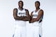 MINNEAPOLIS, MN - AUGUST 26: Anthony Bennett #24 and Andrew Wiggins #22 of the Minnesota Timberwolves pose for portraits on August 26, 2014 at Target Center in Minneapolis, Minnesota. NOTE TO USER: User expressly acknowledges and agrees that, by downloa