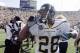 Appalachian State running back Kevin Richardson quiets a crowd left in stunned silence after the Mountaineers' 34-32 win at Michigan.