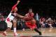 WASHINGTON, DC - APRIL 27: Jimmy Butler #21 of the Chicago Bulls handles the ball against the Washington Wizards in Game Four of the Eastern Conference Quarterfinals on April 27, 2014 at Verizon Center in Washington, DC. NOTE TO USER: User expressly ack
