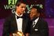 ZURICH, SWITZERLAND - DECEMBER 17: Cristiano Ronaldo (left) of Manchester United and Portugal receives the third placed award from Pele during the FIFA World Player of The Year Gala 2007 at the Zurich Opera House on December 17, 2007 in Zurich, Switzerla