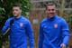 ST ALBANS, ENGLAND - MARCH 10: Mesut Ozil and Lukas Podolski walk out during the Arsenal training session at London Colney on March 10, 2014 in St Albans, England. (Photo by Michael Regan/Getty Images)