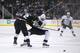 LOS ANGELES, CA - JANUARY 30: Matt Greene #2 of the Los Angeles Kings checks Evgeni Malkin #71 of the Pittsburgh Penguins off the puck in the third period during the NHL game at Staples Center on January 30, 2014 in Los Angeles, California. The Penguins d