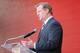 Jul 17, 2014; Santa Clara, CA, USA; NFL commisioner Roger Goodell speaks during a press conference before the ribbon cutting ceremony at Levi's Stadium. Mandatory Credit: Kelley L Cox-USA TODAY Sports