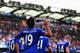 LONDON, ENGLAND - AUGUST 23: Diego Costa of Chelsea celebrates after scoring their first goal during the Barclays Premier League match between Chelsea and Leicester City at Stamford Bridge on August 23, 2014 in London, England. (Photo by Paul Gilham/Get