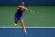 NEW YORK, NY - AUGUST 27: Sabine Lisicki of Germany returns a shot against Madison Brengle of the United States on Day Three of the 2014 US Open at the USTA Billie Jean King National Tennis Center on August 27, 2014 in the Flushing neighborhood of the Q