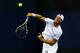 NEW YORK, NY - AUGUST 27: Sam Groth of Australia serves against Jonathan Marray and Gilles Muller during his men's doubles first round match on Day Three of the 2014 US Open at the USTA Billie Jean King National Tennis Center on August 27, 2014 in the F
