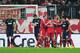 MUNICH, GERMANY - APRIL 09: Thomas Mueller of Bayern Muenchen celebrates scoring his team's second goal with team mates during the UEFA Champions League Quarter Final second leg match between FC Bayern Muenchen and Manchester United at Allianz Arena on A