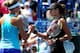 NEW YORK, NY - AUGUST 28: Karolina Pliskova (L) of the Czech Republic shakes hands with Ana Ivanovic (R) of Serbia after their women's singles second round match on Day Four of the 2014 US Open at the USTA Billie Jean King National Tennis Center on Augus