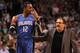 BOSTON, MA - JANUARY 23: Head Coach Stan Van Gundy talks to Dwight Howard #12 of the Orlando Magic during the game against the Boston Celtics on January 23, 2012 at the TD Garden in Boston, Massachusetts. NOTE TO USER: User expressly acknowledges and agre