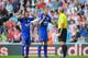 SUNDERLAND, ENGLAND - AUGUST 24: Darren Fletcher and Juan Mata (L) of Manchester United confront referee Martin Atkinson after he booked team mate Ashley Young during the Barclays Premier League match between Sunderland and Manchester United at Stadium of