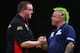 SYDNEY, AUSTRALIA - AUGUST 29: Stephen Bunting of England celebrates victory in his quarter-final match against Peter Wright of Scotland during the Sydney Darts Masters at Hordern Pavilion on August 29, 2014 in Sydney, Australia. (Photo by Mark Kolbe/Ge