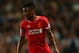 MANCHESTER, ENGLAND - AUGUST 25: Raheem Sterling of Liverpool in action during the Barclays Premier League match between Manchester City and Liverpool at the Etihad Stadium on August 25, 2014 in Manchester, England. (Photo by Clive Brunskill/Getty Image