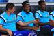 LJUBLJANA, SLOVENIA - JULY 27: Didier Drogba (R) and Fernando Torres (L) of FC Chelsea talk prior the Pre Season Friendly match between FC Olimpija Ljubljana and FC Chelsea at Stozice stadium in Ljubljana, Slovenia on Sunday, July 27, 2014. (Photo by Srd