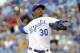 Aug 11, 2014; Kansas City, MO, USA; Kansas City Royals starting pitcher Yordano Ventura (30) delivers a pitch in the first inning against the Oakland Athletics at Kauffman Stadium. Mandatory Credit: John Rieger-USA TODAY Sports