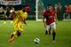 MIAMI GARDENS, FL - AUGUST 04: Jordon Ibe #33 of Liverpool under pressure from Luke Shaw #28 of Manchester United of the Guinness International Champions Cup 2014 Final at Sun Life Stadium on August 4, 2014 in Miami Gardens, Florida. (Photo by Chris Tro