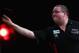 SYDNEY, AUSTRALIA - AUGUST 29: Stephen Bunting of England competes in his quarter-final match against Peter Wright of Scotland during the Sydney Darts Masters at Hordern Pavilion on August 29, 2014 in Sydney, Australia. (Photo by Mark Kolbe/Getty Images
