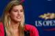 NEW YORK, NY - AUGUST 23: Eugenie Bouchard of Canada talks to the media during previews for the US Open tennis at USTA Billie Jean King National Tennis Center on August 23, 2014 in New York City. (Photo by Julian Finney/Getty Images)