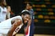 BILBAO, SPAIN - AUGUST 29: Kenneth Faried #18 of the USA Basketball Men's National Team during a practice for the FIBA World Cup at Bilbao Arena on August 29, 2014 in Bilbao, Spain. NOTE TO USER: User expressly acknowledges and agrees that, by downloadi